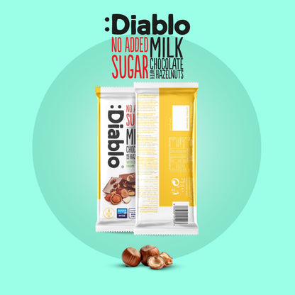 Diablo Stevia Milk Chocolate with Hazelnuts (75g) Diablo Sugar Free