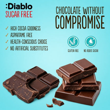 No Added Sugar Dark Chocolate Bar Maltitol (85g) Diablo Sugar Free