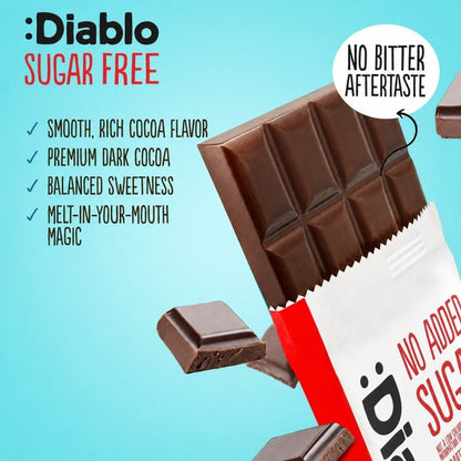 No Added Sugar Dark Chocolate Bar Maltitol (85g) Diablo Sugar Free