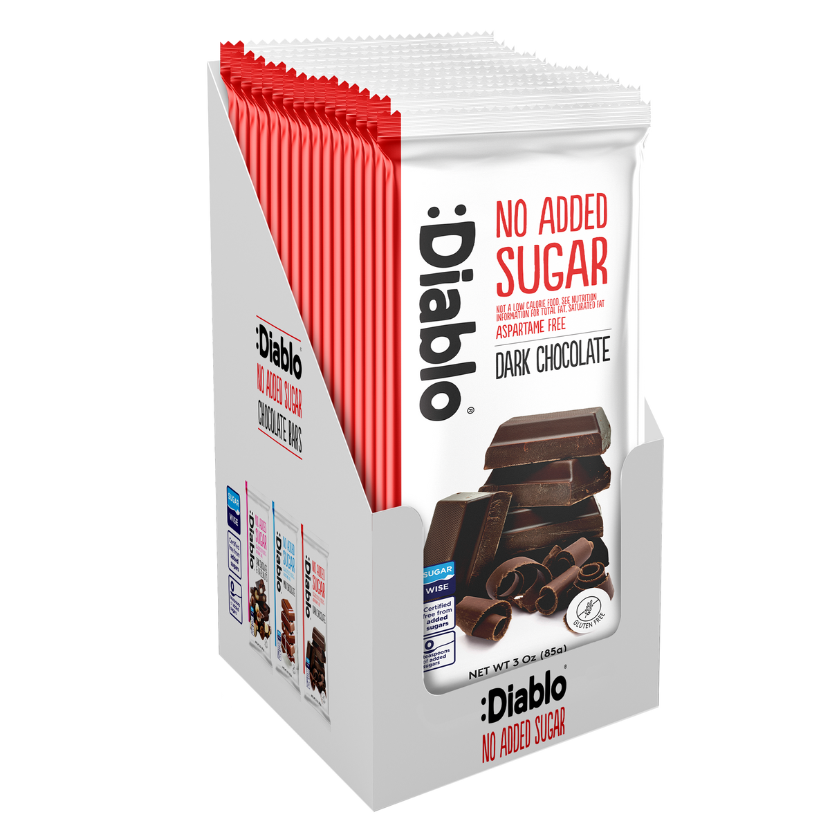 No Added Sugar Dark Chocolate Bar Maltitol (85g) Diablo Sugar Free