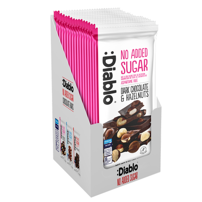 No Added Sugar Dark Chocolate with Hazelnuts Maltitol  (85g) Diablo Sugar Free