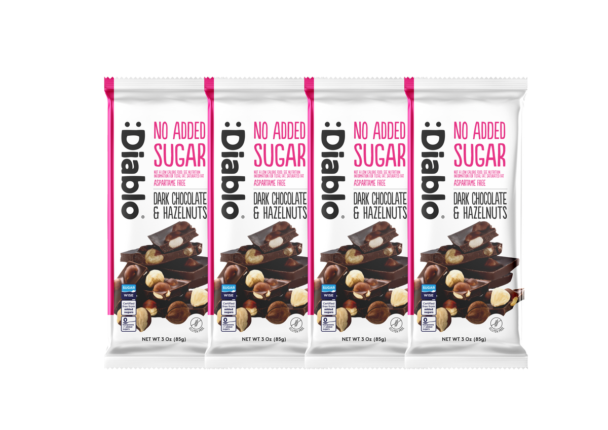 No Added Sugar Dark Chocolate with Hazelnuts Maltitol  (85g) Diablo Sugar Free