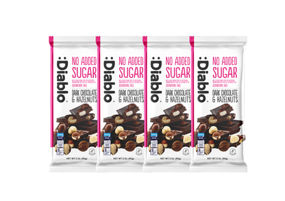 No Added Sugar Dark Chocolate with Hazelnuts Maltitol  (85g) Diablo Sugar Free