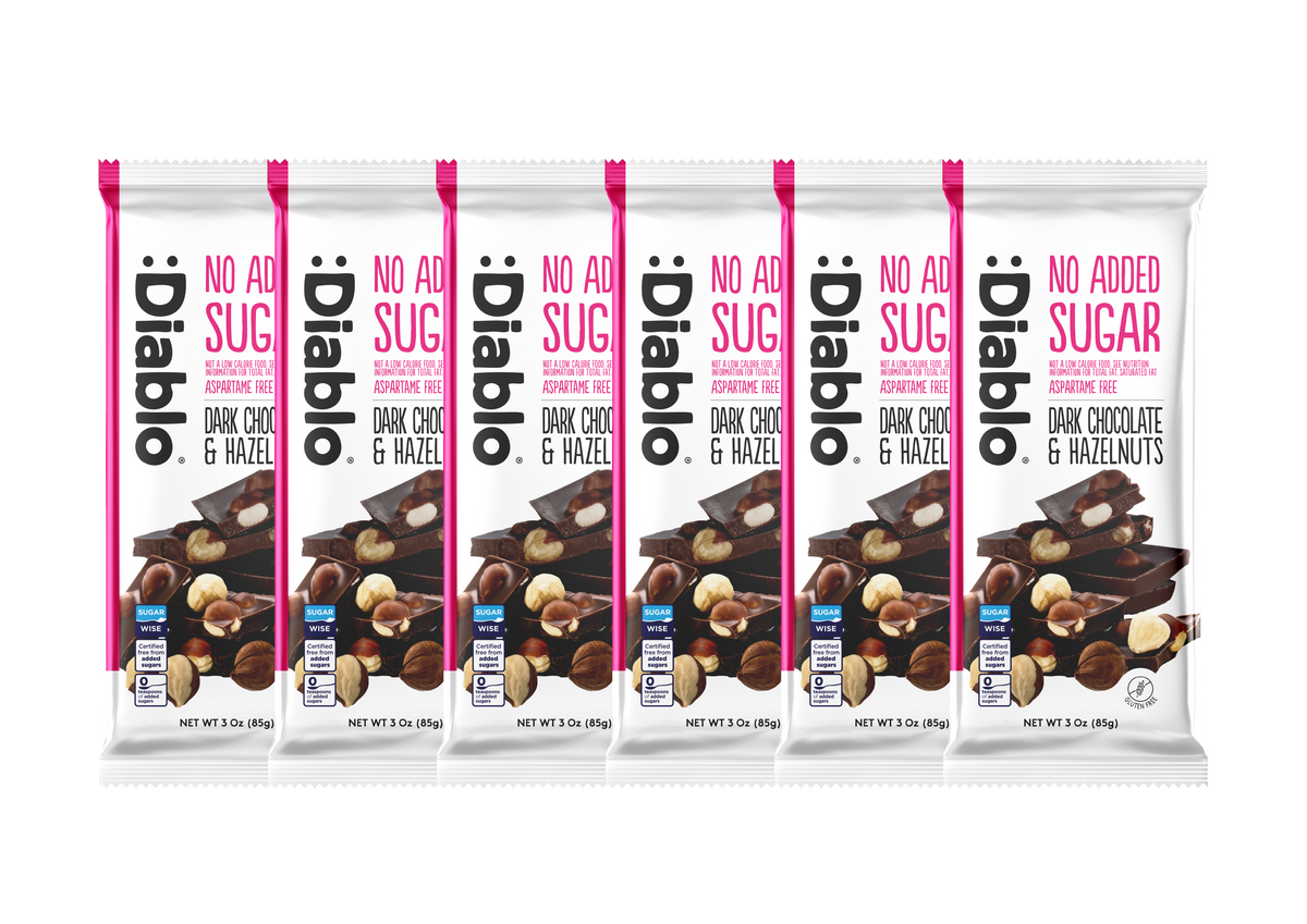 No Added Sugar Dark Chocolate with Hazelnuts Maltitol  (85g) Diablo Sugar Free