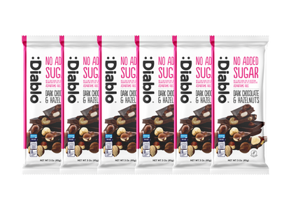 No Added Sugar Dark Chocolate with Hazelnuts Maltitol  (85g) Diablo Sugar Free