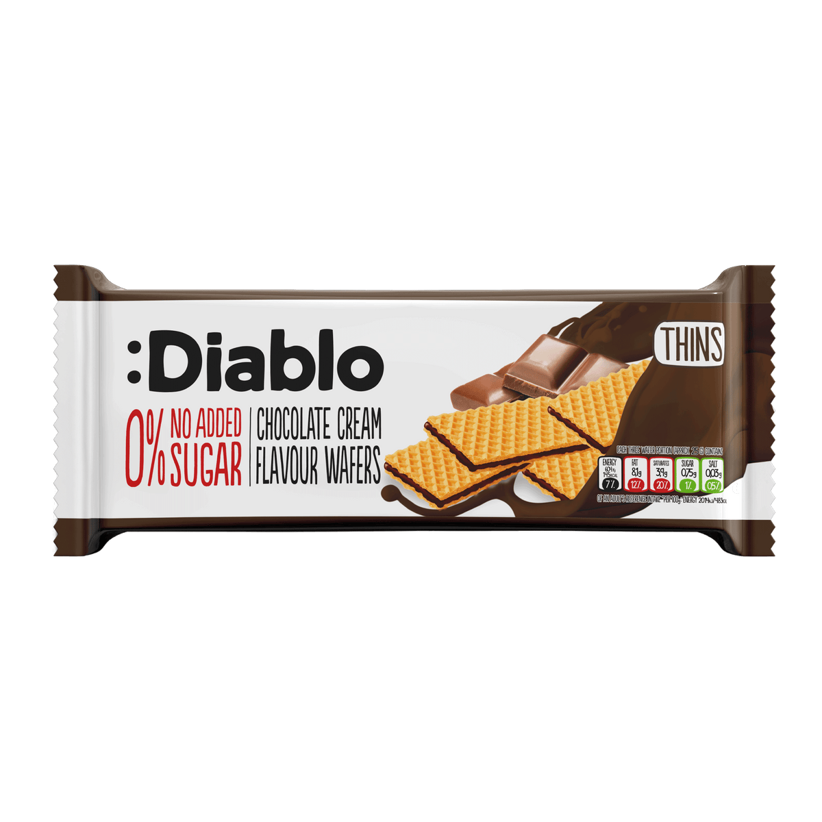 No Added Sugar Chocolate Cream Flavoured Wafer (150g) Diablo Sugar Free