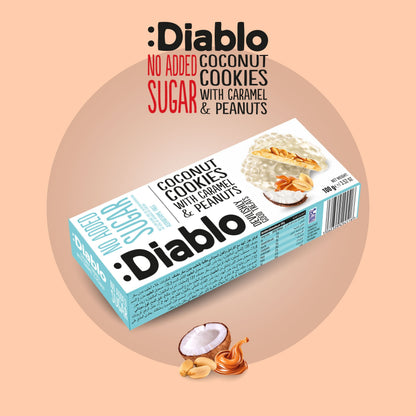 Coconut Cookies with Caramel and Peanuts (100g) Diablo Sugar Free