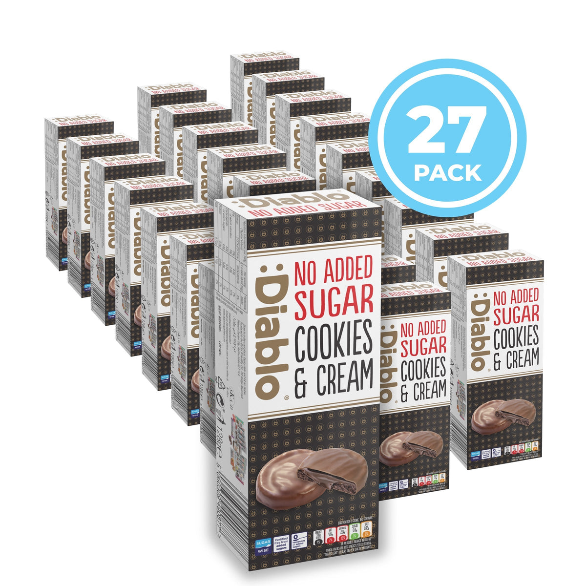 Dark Chocolate Cookies & Cream (128g) Diablo Sugar Free