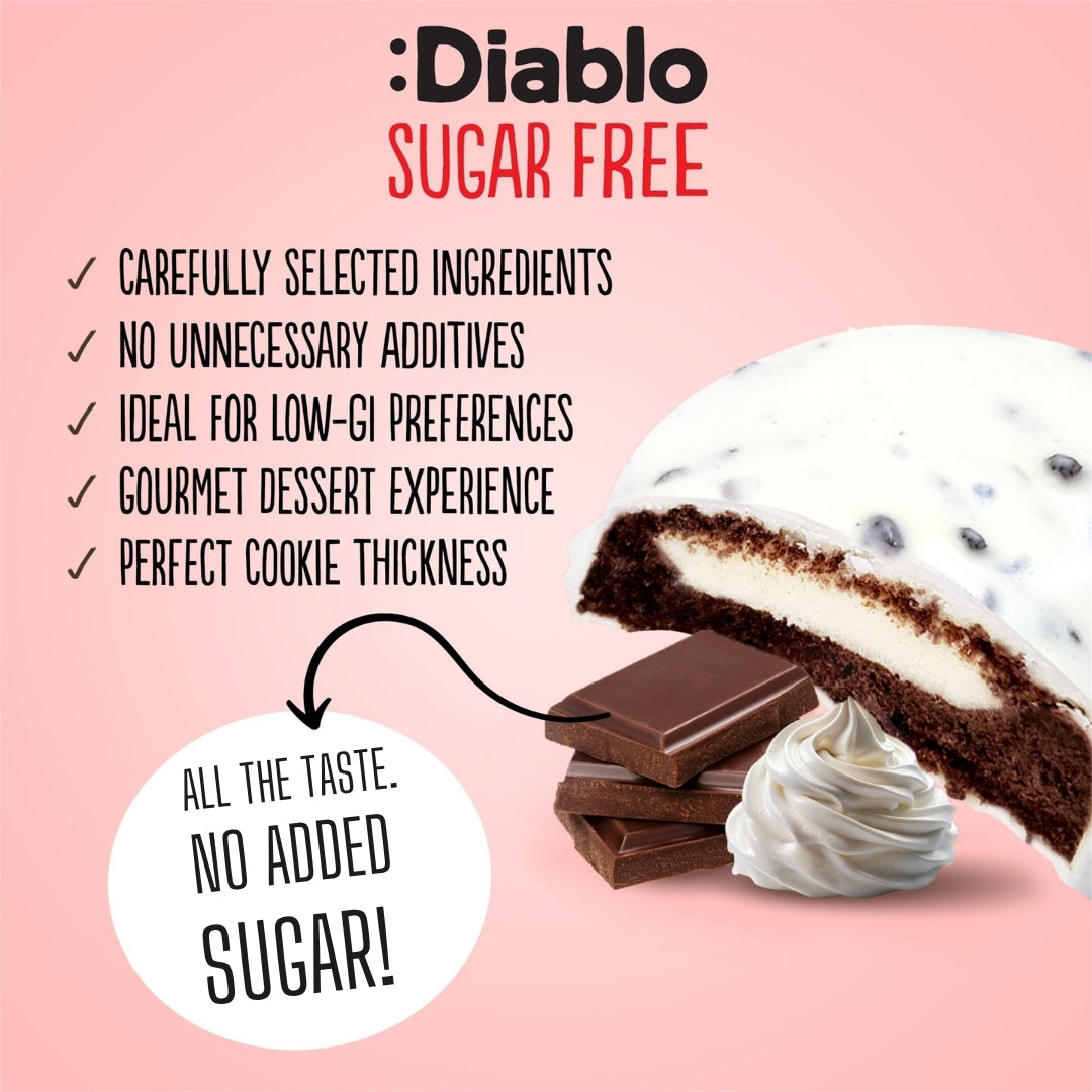 White Chocolate Cookies & Cream (128g) Diablo Sugar Free