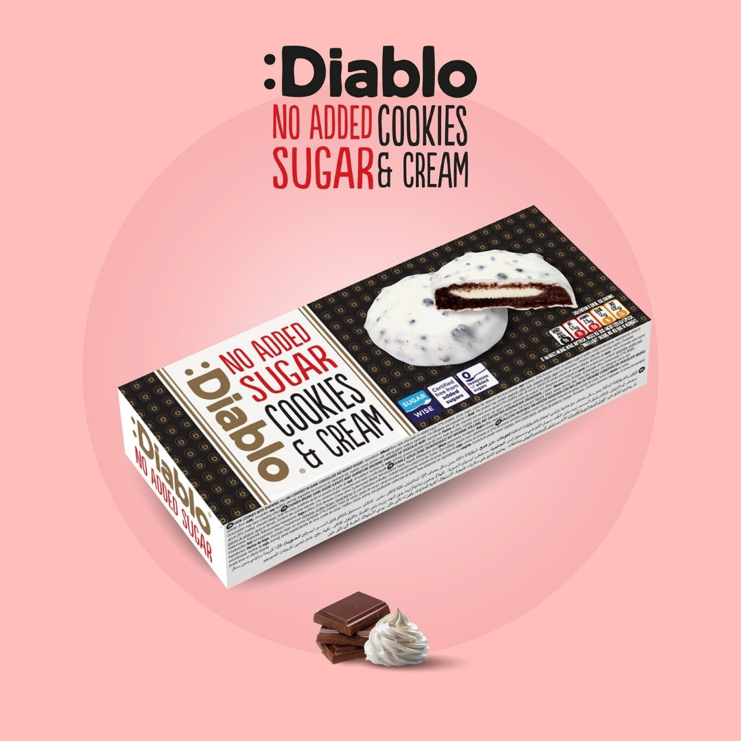 White Chocolate Cookies & Cream (128g) Diablo Sugar Free