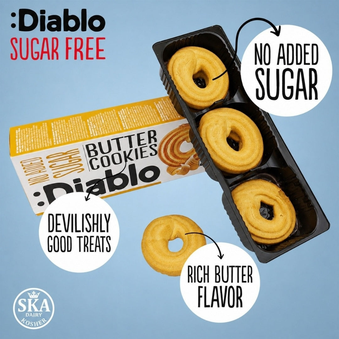No Added Sugar Butter Cookies (135g) Diablo Sugar Free