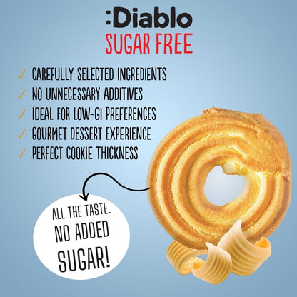 No Added Sugar Butter Cookies (135g) Diablo Sugar Free