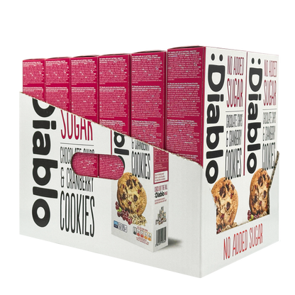 No Added Sugar Chocolate Chip & Cranberry Cookies (135g) Diablo Sugar Free