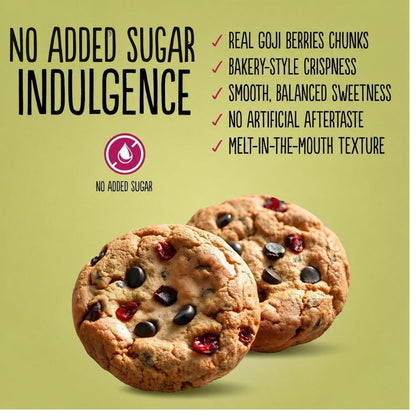No Added Sugar Chocolate Chip & Goji Berry Cookies (135g) Diablo Sugar Free