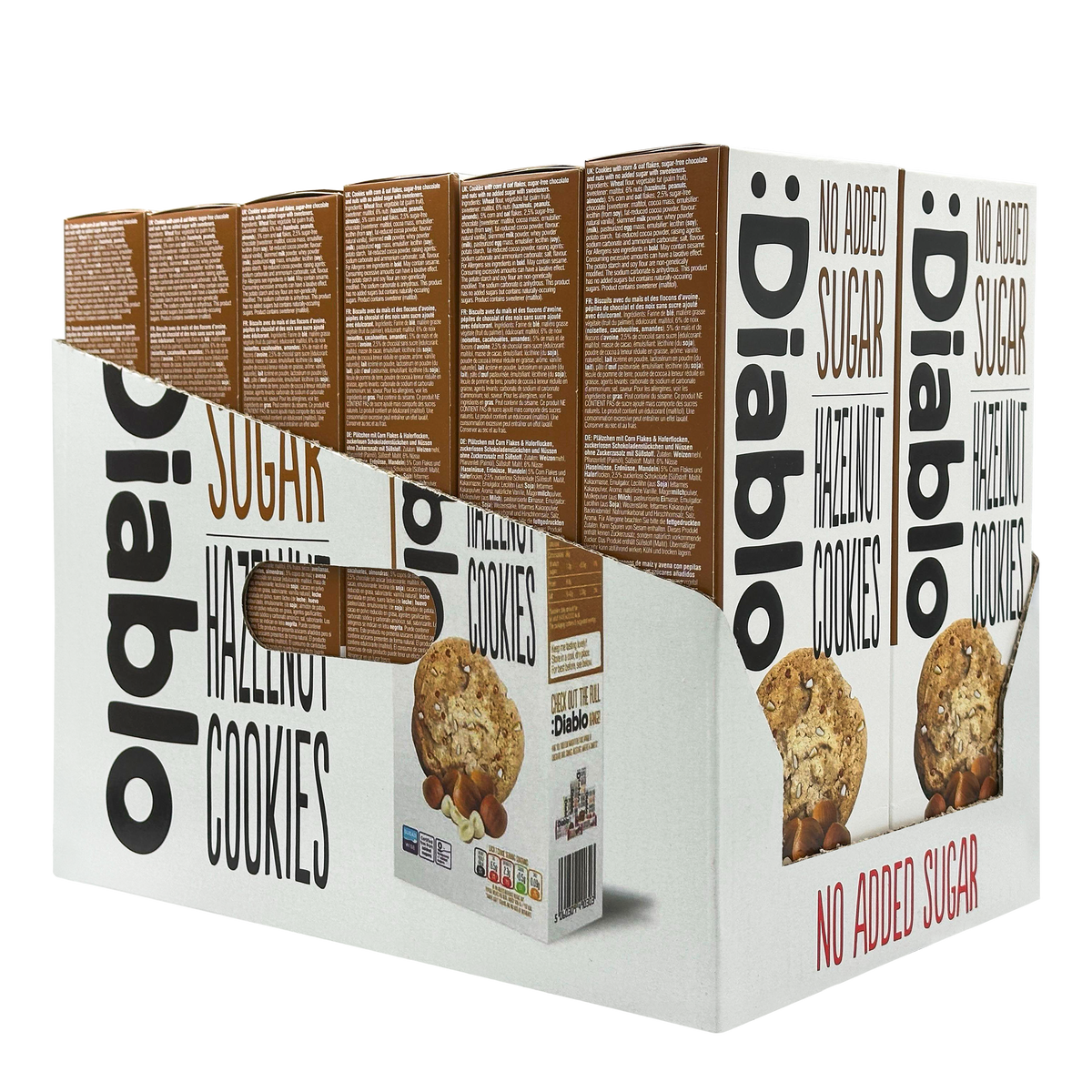No Added Sugar Hazelnut Cookies (135g) Diablo Sugar Free