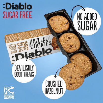 No Added Sugar Hazelnut Cookies (135g) Diablo Sugar Free
