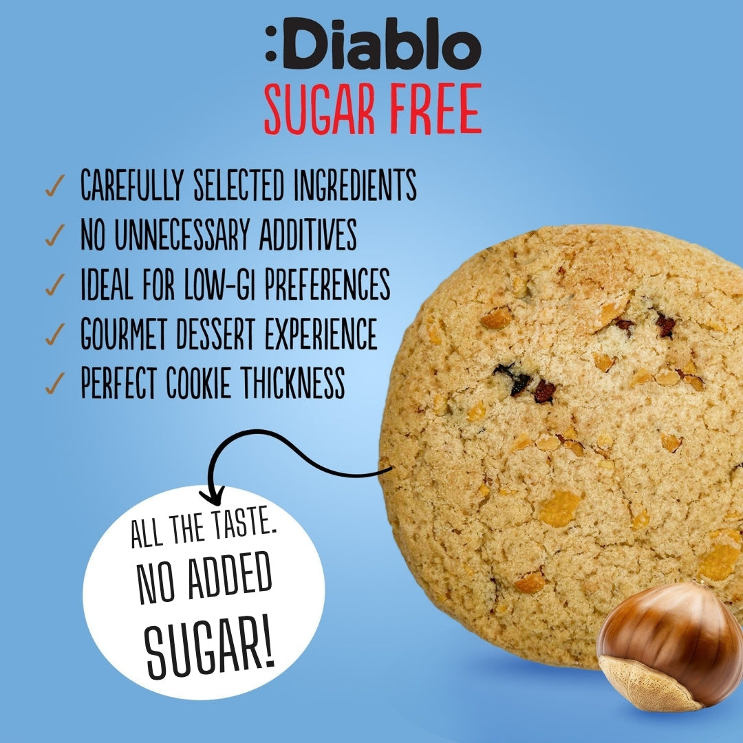 No Added Sugar Hazelnut Cookies (135g) Diablo Sugar Free