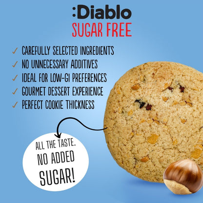 No Added Sugar Hazelnut Cookies (135g) Diablo Sugar Free