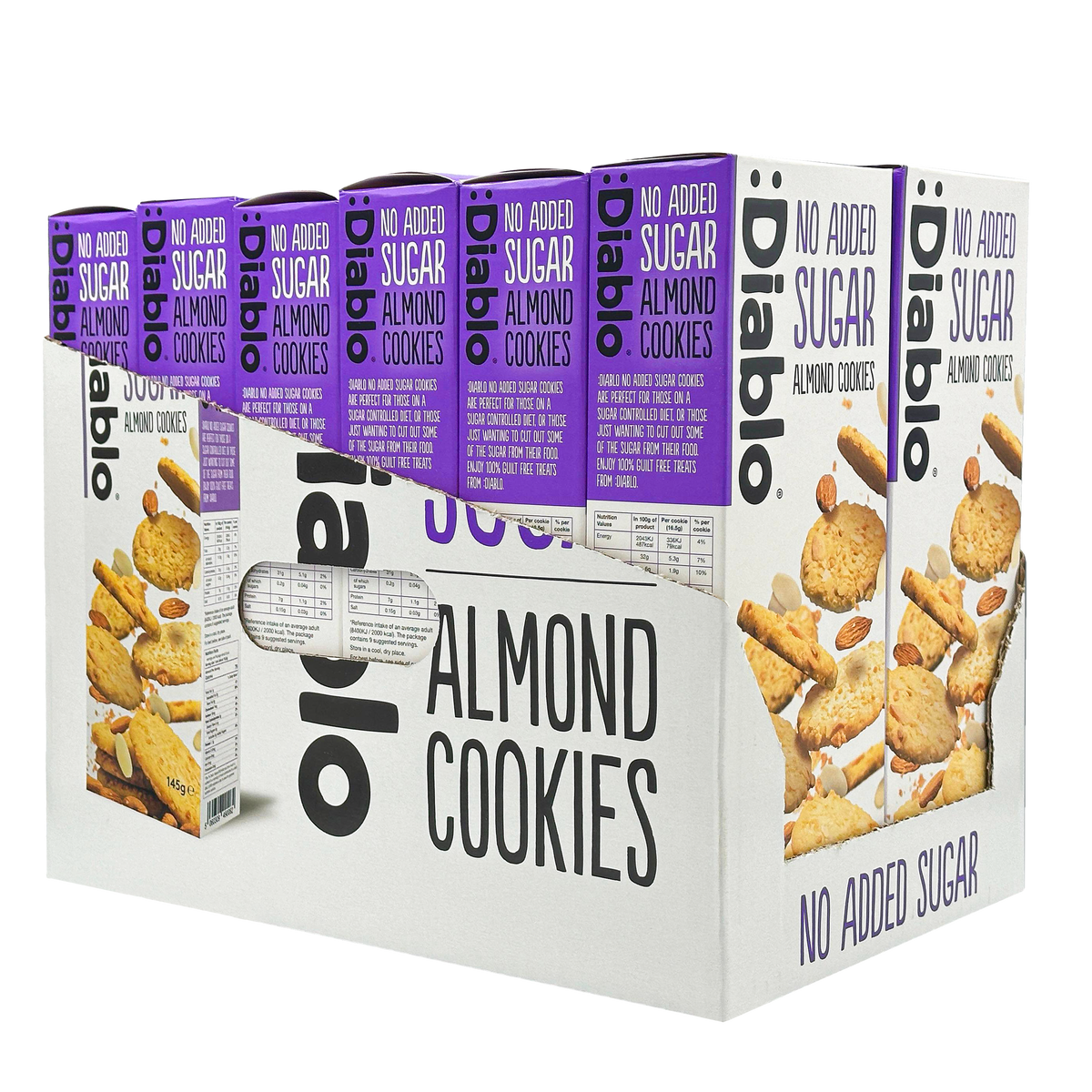 No Added Sugar Almond Cookies (145g) Diablo Sugar Free