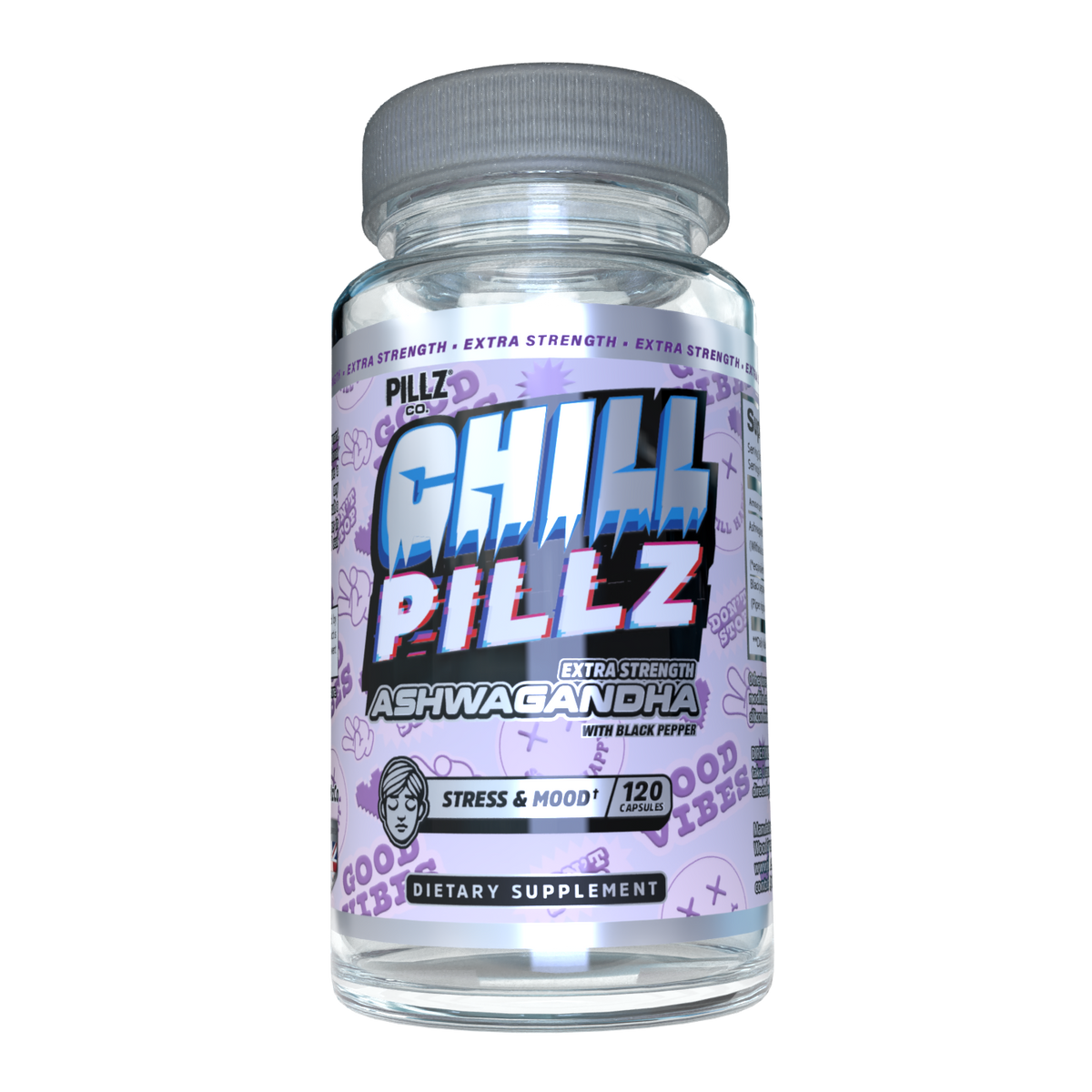 ChillPillz™ - Ashwagandha Extra Strength – 3000mg Root Extract with Black Pepper PILLZ CO.