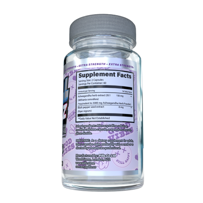 ChillPillz™ - Ashwagandha Extra Strength – 3000mg Root Extract with Black Pepper PILLZ CO.