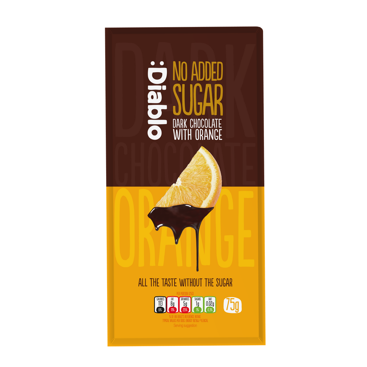 No Added Sugar Dark Chocolate with Orange Diablo Sugar Free