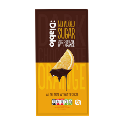 No Added Sugar Dark Chocolate with Orange Diablo Sugar Free