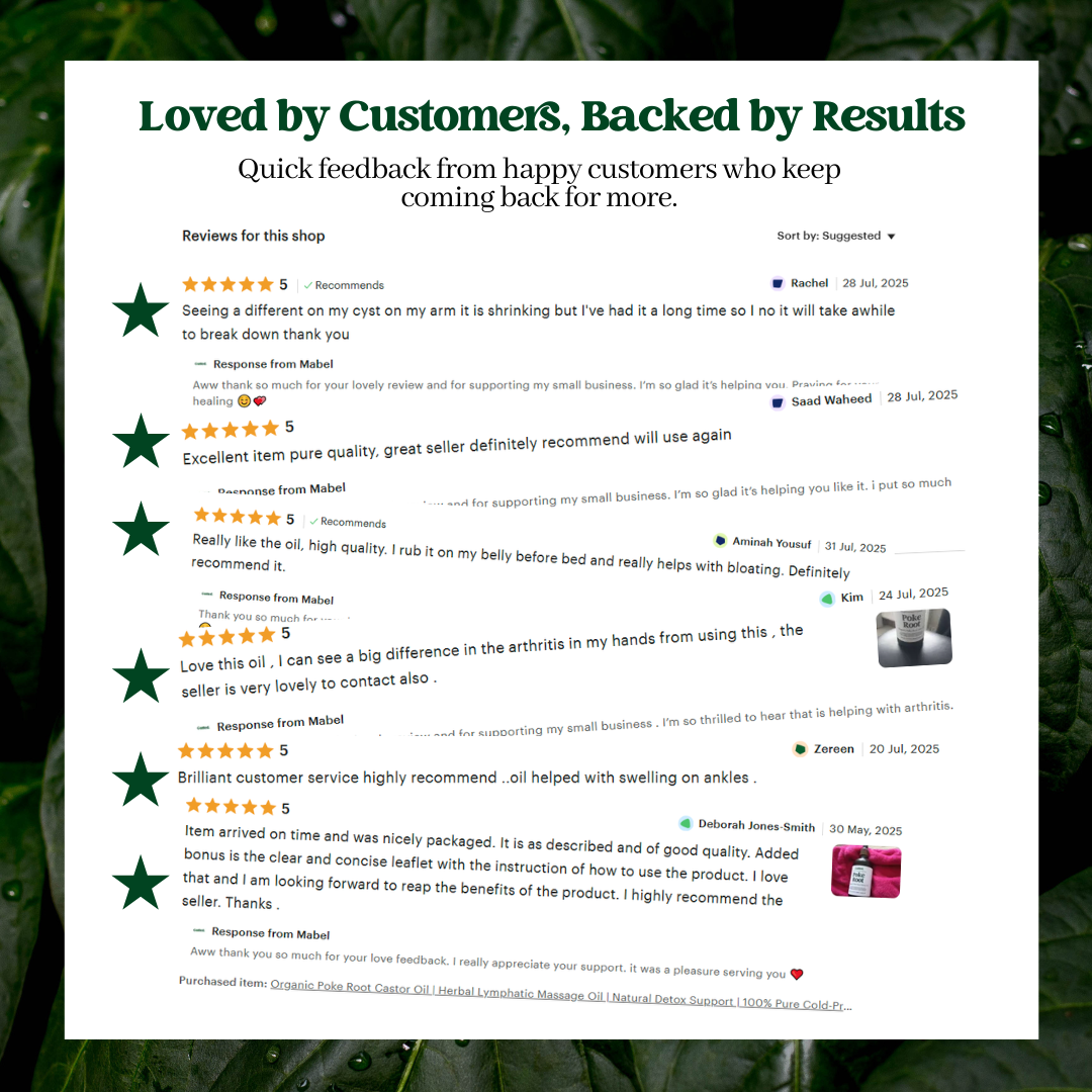Organic Poke Root Oil – 20ml, 50ml & 100ml | Wild-Infused Oil for Lymphatic Detox Gutted.