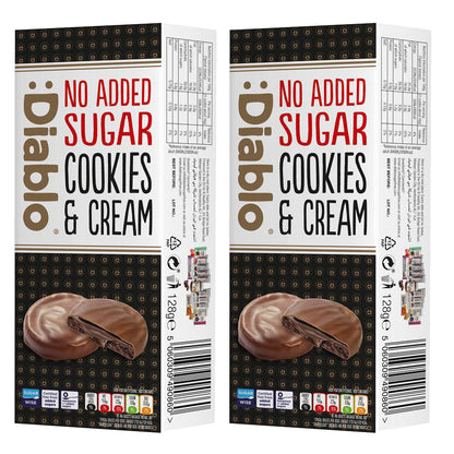 Dark Chocolate Cookies & Cream (128g) Diablo Sugar Free