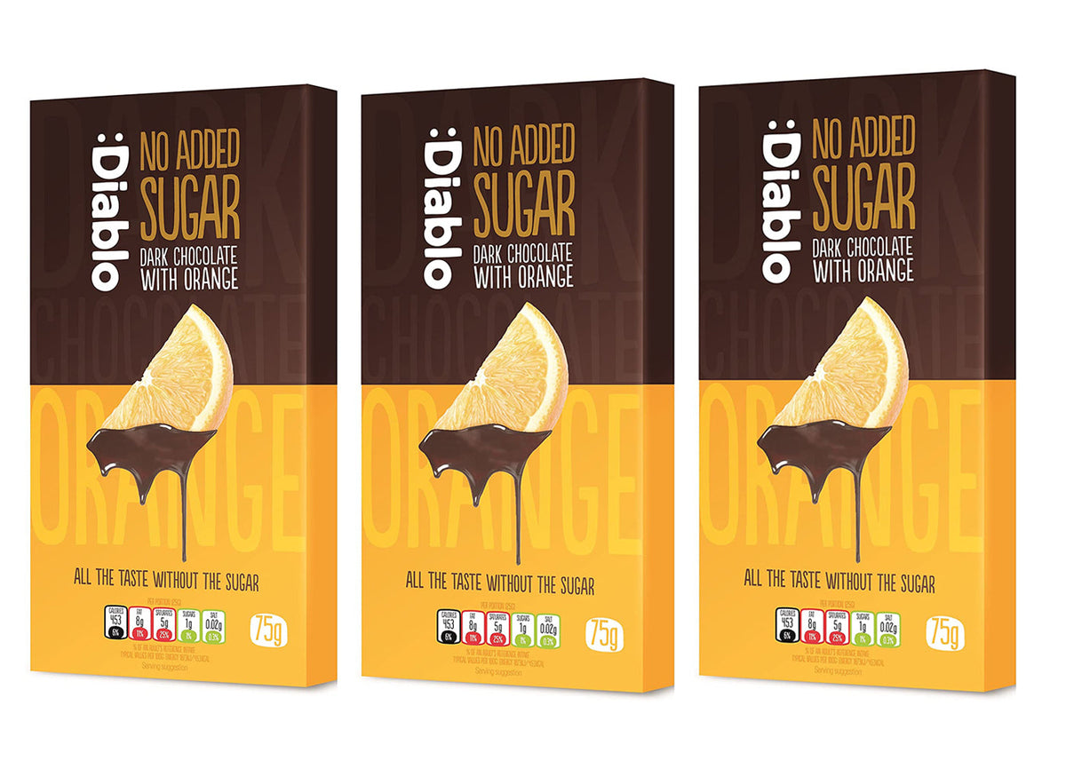 No Added Sugar Dark Chocolate with Orange Diablo Sugar Free