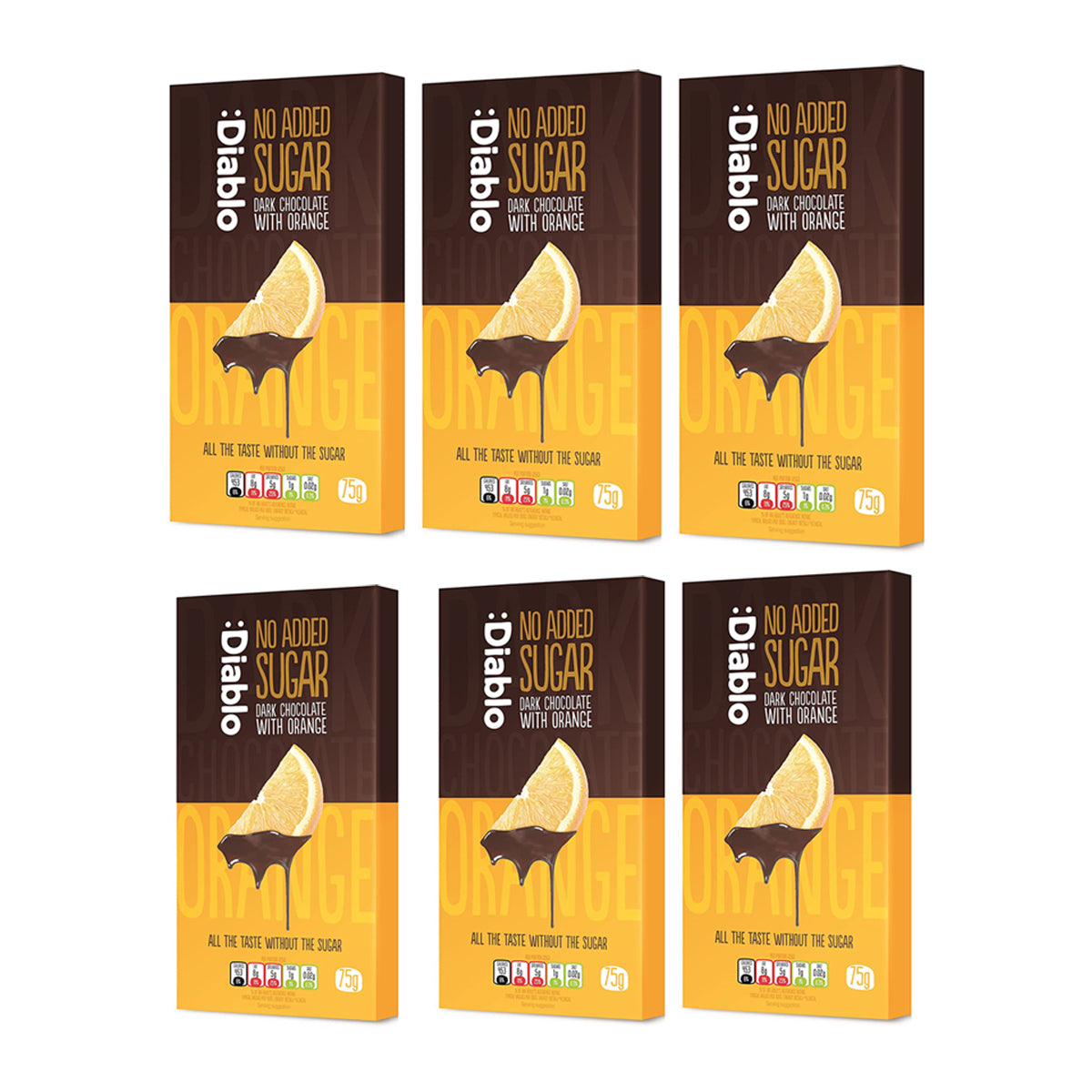 No Added Sugar Dark Chocolate with Orange Diablo Sugar Free