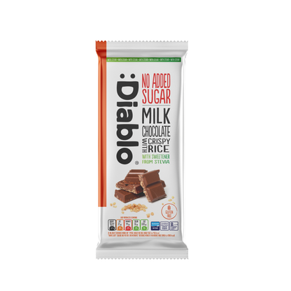 Milk Chocolate with Crispy Rice with Stevia (75g) Diablo Sugar Free