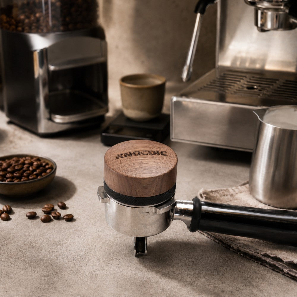 Walnut Adjustable Espresso Distribution Tool – 51/54/58mm KNOCDIC®