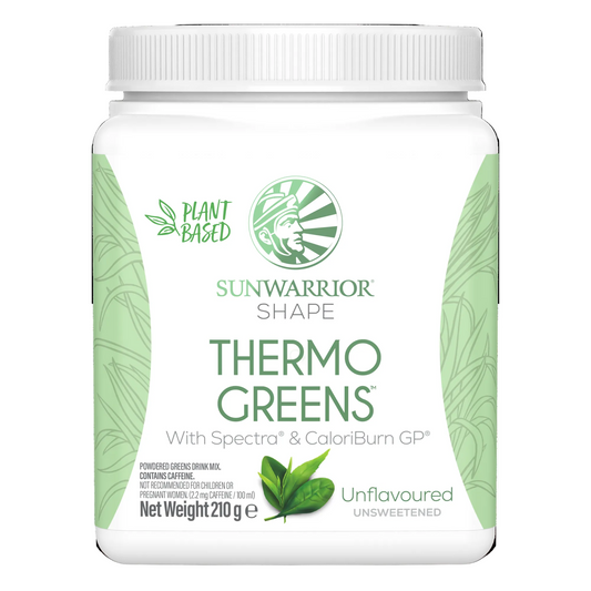 Sunwarrior Shape Thermo Greens Greens Powder with Matcha & Apple Cider Vinegar | Unflavoured 30 Servings (210g) Fuss Free Nutrition