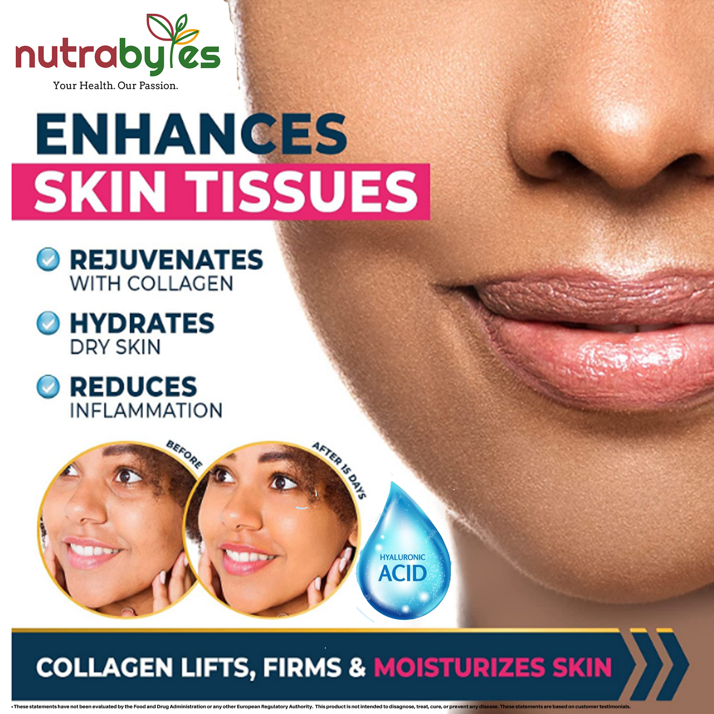 Marine Collagen Capsules Types 1 & 3 with Hyaluronic Acid & Vitamin C | 180 Capsules | 3-Month Supply | UK Made