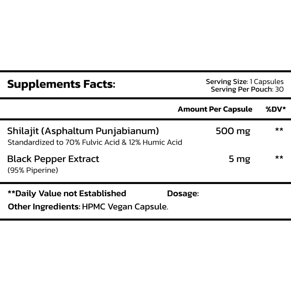 Himalayan Shilajit 60 Capsules Healer Labs London
