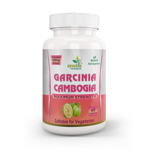 Ayushya Garcinia Cambogia Capsules (Malabar Tamarind) Healthy Weight Support - Vegan, Gluten Free, Non-GMO, 60 Capsules DivyaHerb - Divya Herb Store