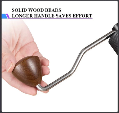 COFFA Manual Coffee Grinder Stainless Steel Burr Adjustable Hand Crank Portable