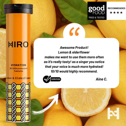 HIRO Hydration Tablets (Lemon & Elderflower) Multipack