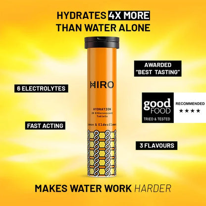 HIRO Hydration Tablets (Lemon & Elderflower) Multipack