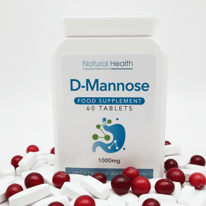 Pure D-Mannose 1000mg | 60 Chewable Tablets (Capsules Alternative) | 2-Month Supply | Made in the UK Natural Health World UK