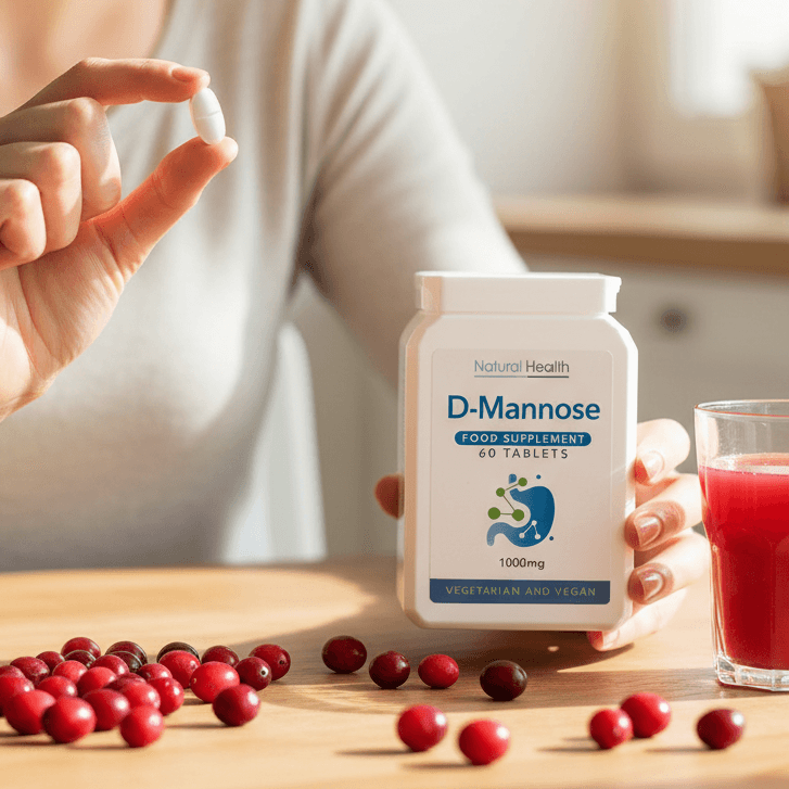 Pure D-Mannose 1000mg | 60 Chewable Tablets (Capsules Alternative) | 2-Month Supply | Made in the UK Natural Health World UK
