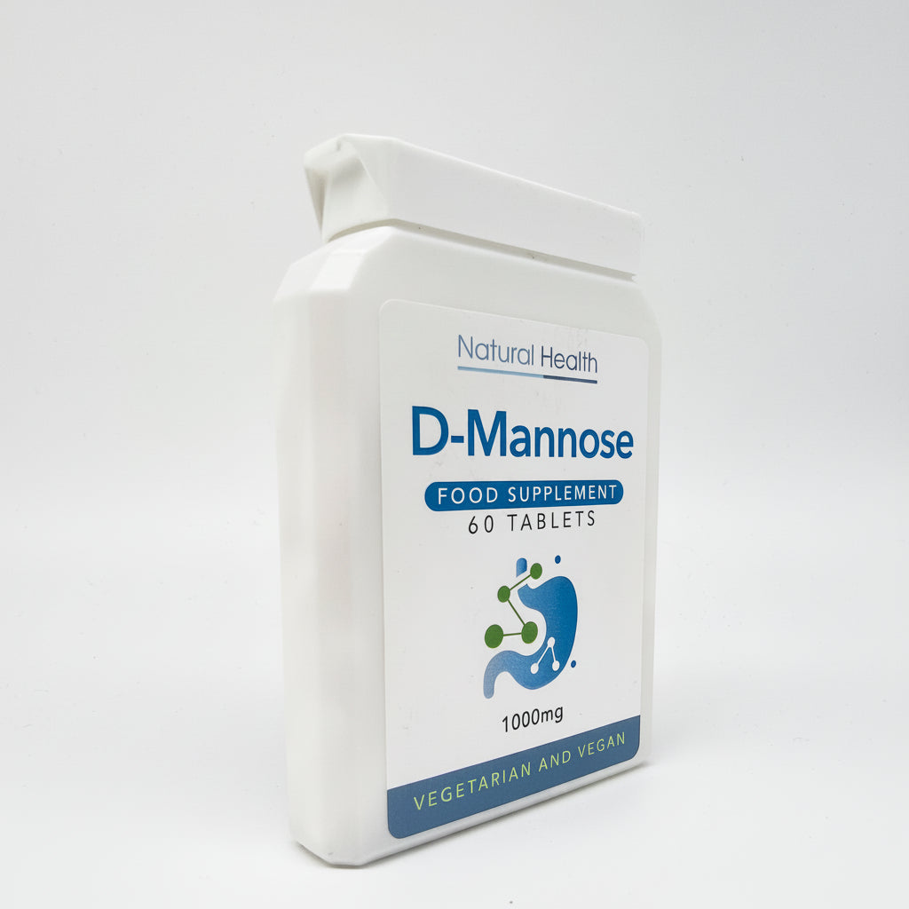 Pure D-Mannose 1000mg | 60 Chewable Tablets (Capsules Alternative) | 2-Month Supply | Made in the UK Natural Health World UK