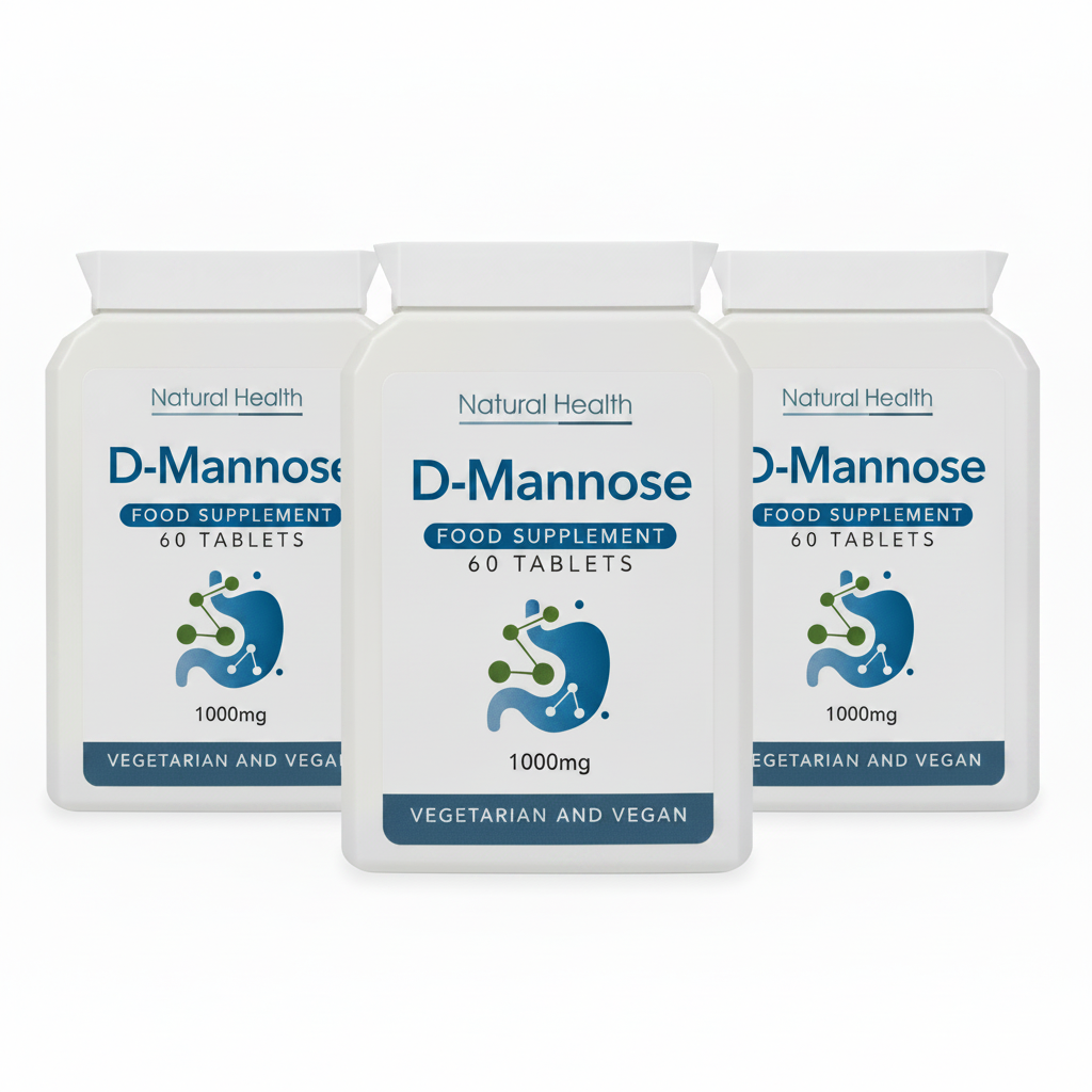Pure D-Mannose 1000mg | 60 Chewable Tablets (Capsules Alternative) | 2-Month Supply | Made in the UK Natural Health World UK