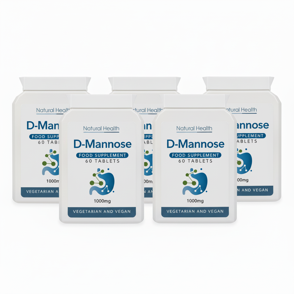 Pure D-Mannose 1000mg | 60 Chewable Tablets (Capsules Alternative) | 2-Month Supply | Made in the UK Natural Health World UK