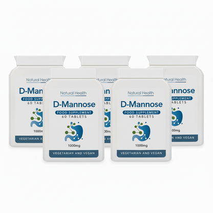 Pure D-Mannose 1000mg | 60 Chewable Tablets (Capsules Alternative) | 2-Month Supply | Made in the UK Natural Health World UK
