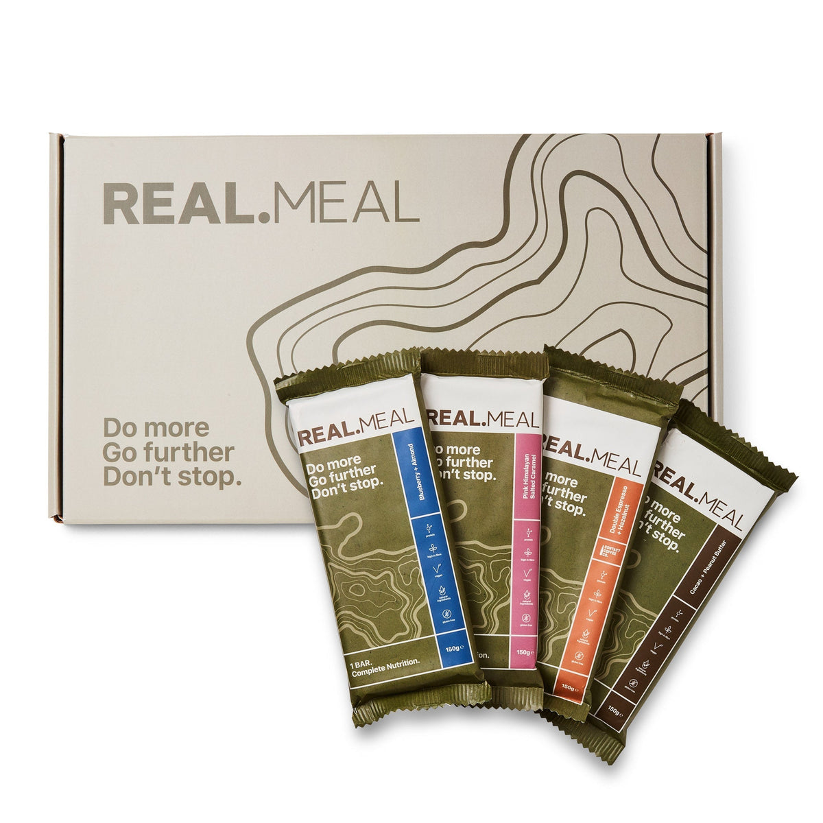 Adventure Pack : 4 Bars 1 of Each Flavour Real Meal
