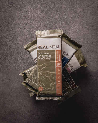 Endurance Pack : 8 Bars 2 of Each Flavour Real Meal