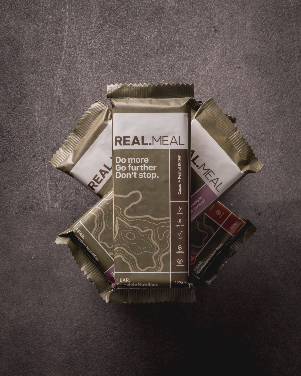 Endurance Pack : 8 Bars 2 of Each Flavour Real Meal