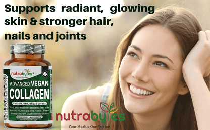 Advanced Vegan Collagen | Plant-Based Ingredients Including Essential Amino Acids | 90 Capsules | 1 Month | Hair, Skin, Nails and Joints | Collagen Supplements for Men & Women